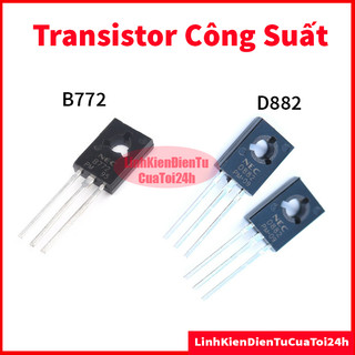 Transistor thuận b772-to126 pnp 3a/40v, ngược d882- to126 npn