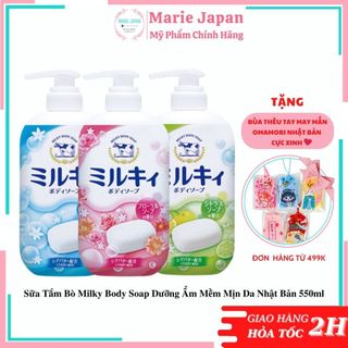 Sữa tắm bò Milky Body Soap Nhật Bản 550ml