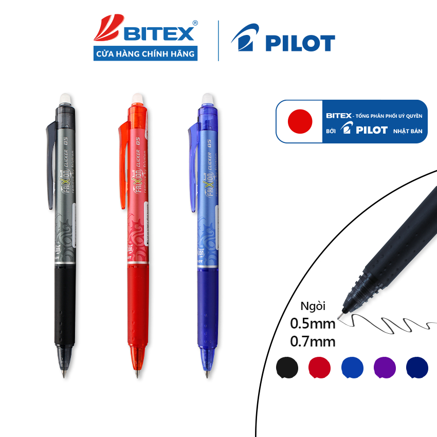 Bút xóa được Pilot Frixion ball Clicker