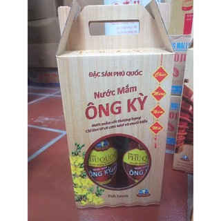QUÀ TẾT - XÁCH 2 CHAI NƯỚC MẮM ÔNG KỲ PHÚ QUỐC