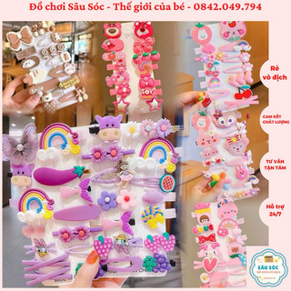 Set kẹp tóc bé gái🍀freeship🍀kẹp tóc họa tiết hoạt hình kiểu hàn quốc dễ thương cho bé