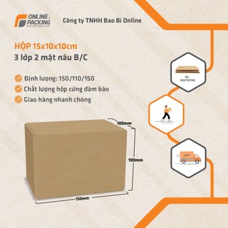 COMBO 100 Hộp carton đóng hàng 15x10x10