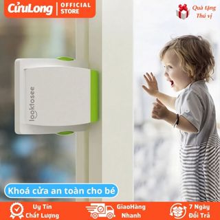 Khoá cửa trượt cửa sổ Click chặn cửa an toàn trẻ em chốt cửa lùa thông minh