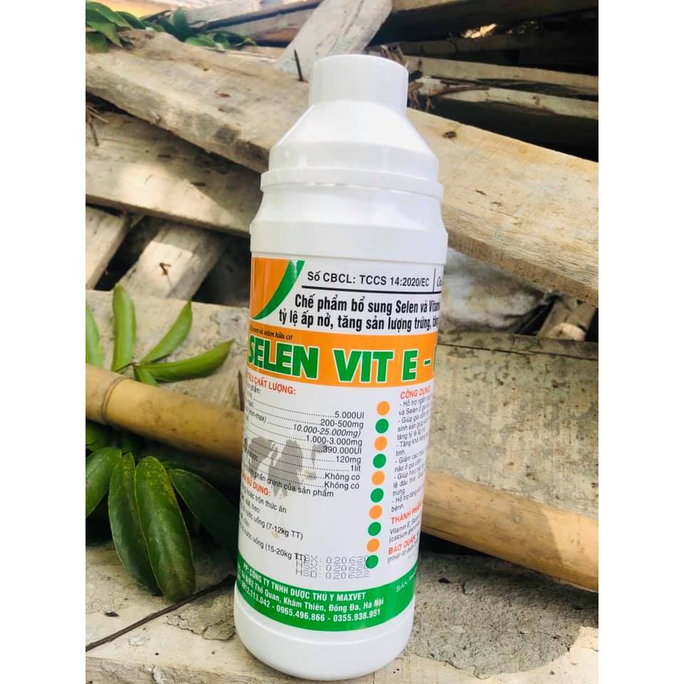 Selen vit E (1 lít) - bổ sung selen và vitamin E cho chó, mèo, gà, vịt, lợn, gia súc, gia cầm khác