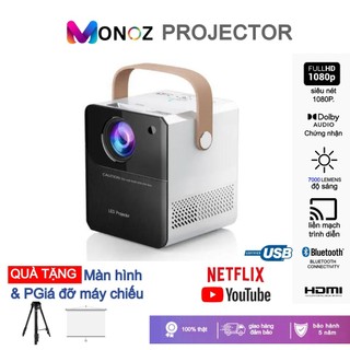 Máy chiếu android lens y8 pro mini 6500 lumens hd 1080p 4k wifi led projector.