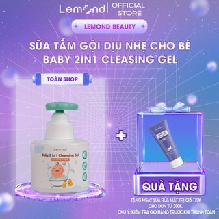 Sữa Tắm Gội Cho Bé Dịu Nhẹ LEMOND BABY 2 IN 1 CLEANSING GEL Chiết Xuất Cúc La Mã Lành Tính 300ml