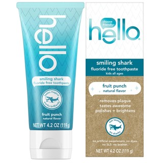 Kem đánh răng cá mập cười - smiling shark fluoride free kids toothpaste 119g