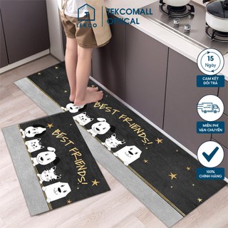 Bộ Thảm Lau Chân Nhà Bếp TEKCO STATION Chống Trượt Chất Liệu Polyester Thấm Hút Tốt Độ Bền Cao