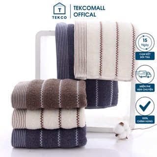 Khăn Tắm Lau Đầu TEKCO STATION Sợi Cotton Mềm Mại Thấm Hút Không Xù Lông Kích Thước 34x74cm