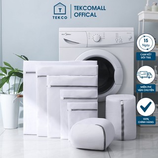 Túi Lưới Giặt Đồ TEKCO STATION Có Dây Kéo Vải Lưới Dày Đựng Quần Áo Đồ Lót Nhiều Kích Thước