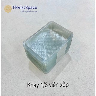 Khay đựng xốp cắm hoa - 1/3 viên