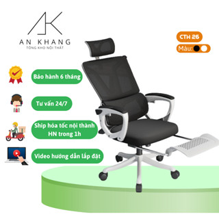 Ghế Công Thái Học, Ghế Văn Phòng CTH-26 Có Tựa Cổ - Gác Chân Ngả Lưng Tiện Ích