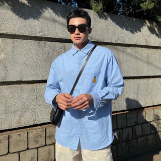 Áo sơ mi thêu hình Lemon Robus chất Oxford Lemon Shirt