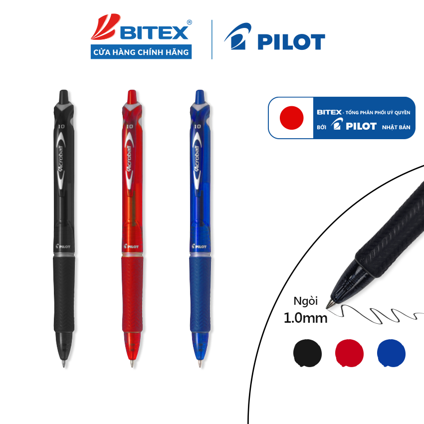 Bút bi Pilot Acroball BAB-15M Ngòi 1 mm