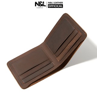 Ví Nam Da Bò Sáp Tạo Xước Cao Cấp Thương Hiệu N&L Leather