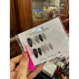 Nailbox đen mix flash