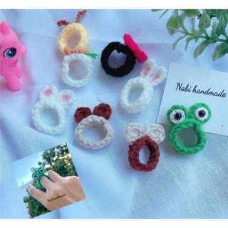 Móc khóa đầu thú móc len cute