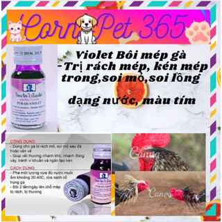 ￼hn- bôi mép gà chọi, mép trong violet cho chiến kê, dạng bôi 15ml/lọ- made in thailand