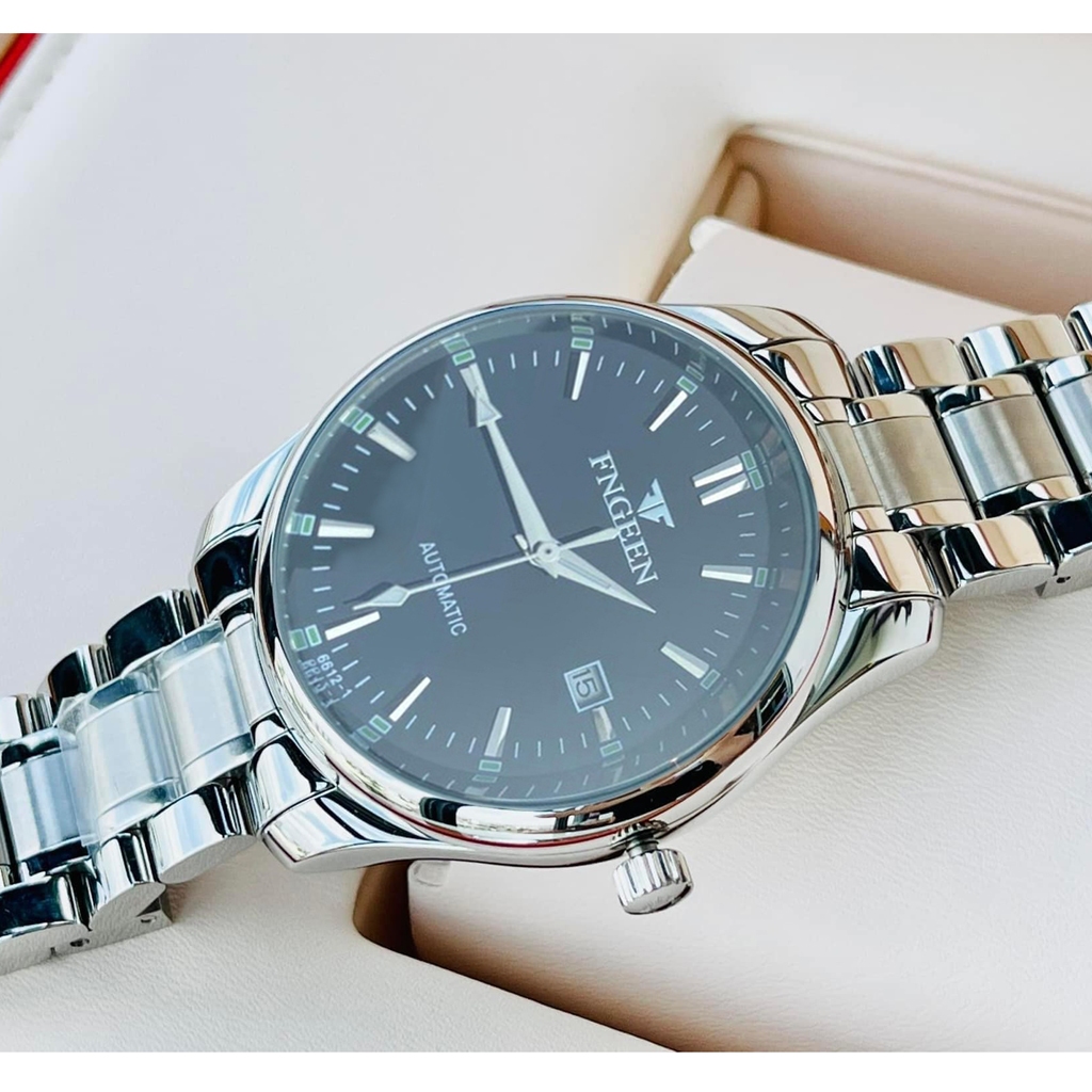 Đồng Hồ Cơ Nam, Đồng Hồ Nam Chính Hãng Automatic Fngeen JAPAN WATCH Mặt Kính Cong Chống Xước 6612 Si