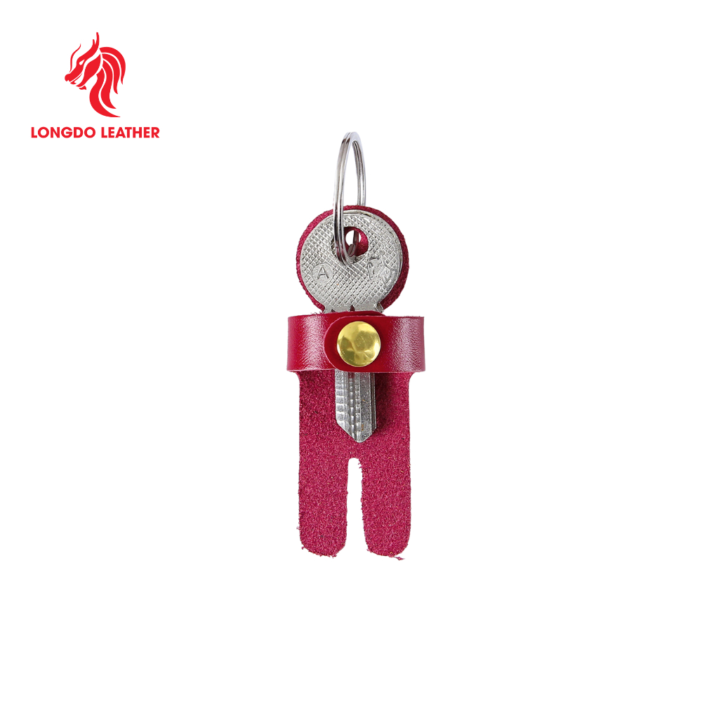 Móc chìa khóa cute da bò thật thương hiệu Longdo Leather - MK07