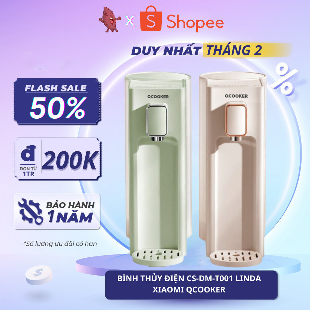 Bình thủy điện máy đun nước nóng Xiaomi Qcooker 2L, 4 mức nhiệt