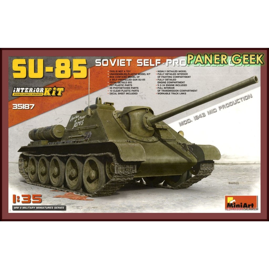 LỤC QUÂN - MINI ART - 35187 - 1/35 MÔ HÌNH PHÁO TỰ HÀNH SU-85MOD.1943 MID PRODUCTION FULL INTERIOR