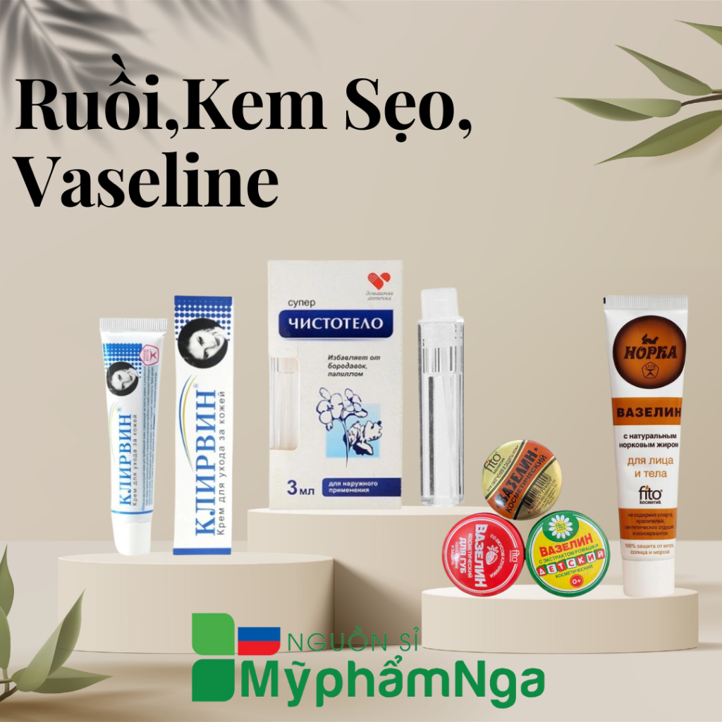 Bộ Gel tẩy nốt ruồi mụn cơm mụn cóc Dvelinil Nga 3ml, kem sẹo Klirvin