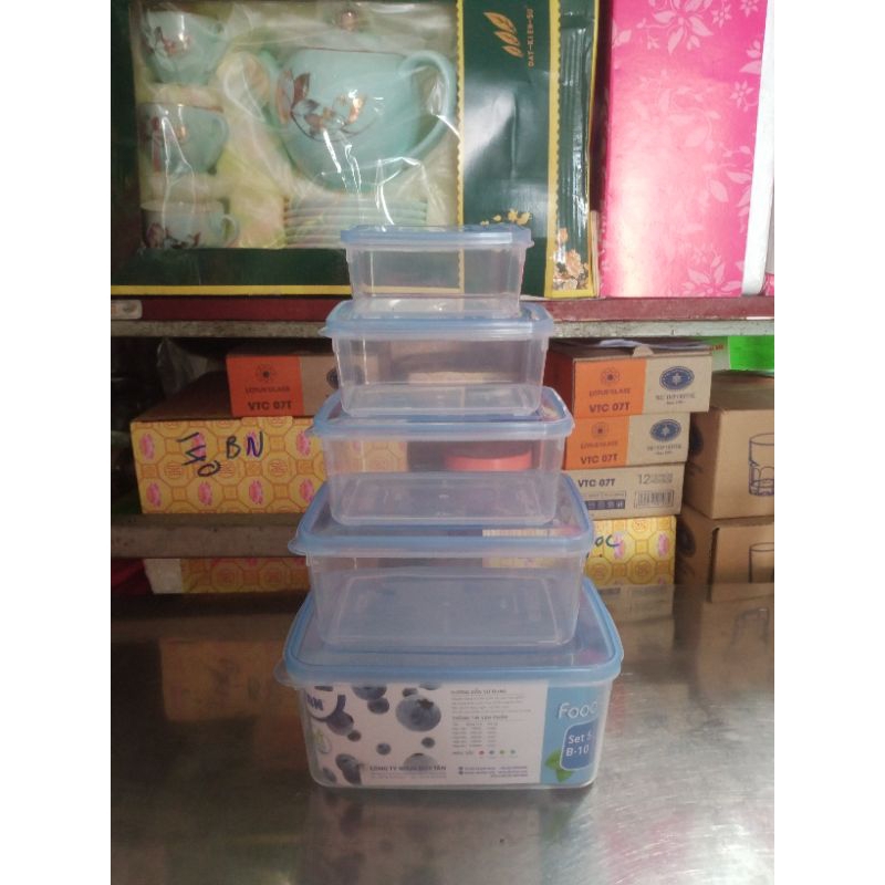 Bộ 5 hộp nhựa bầu Matsu nhựa Duy Tân