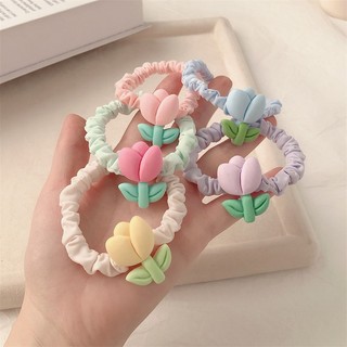 Dây buộc tóc nịt cột tóc hình hoa tulip đáng yêu