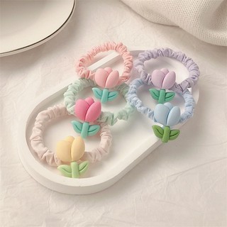Dây buộc tóc nịt cột tóc hình hoa tulip đáng yêu