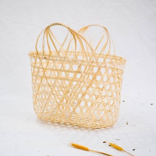 Giỏ tre đan quai xách - Làn tre handmade