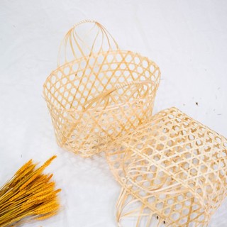 Giỏ tre đan quai xách - Làn tre handmade