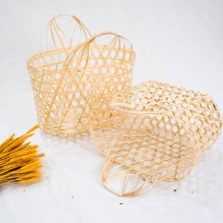 Giỏ tre đan quai xách - Làn tre handmade