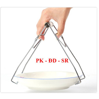 Dụng cụ gắp bát dĩa nóng chữ v inox - siêu rẻ