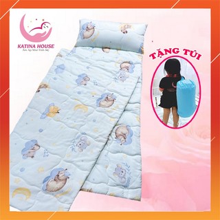 Túi ngủ cho bé lớn mầm non, tiểu học, vải tencel mềm mại, siêu mát