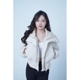 áo khoác nữ bo gấu có mũ lông đẹp