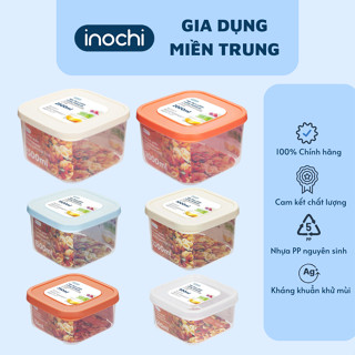  Hộp nhựa vuông đựng thực phẩm Inochi  tiêu chuẩn Nhật Bản  
