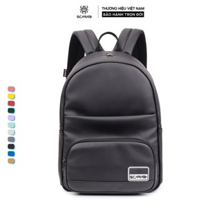 Scarab Heritage Leather Backpack - Balo Da PU Thời Trang, Ba lô Đi Học Nam Nữ Đựng Vừa Lap 15.6inch