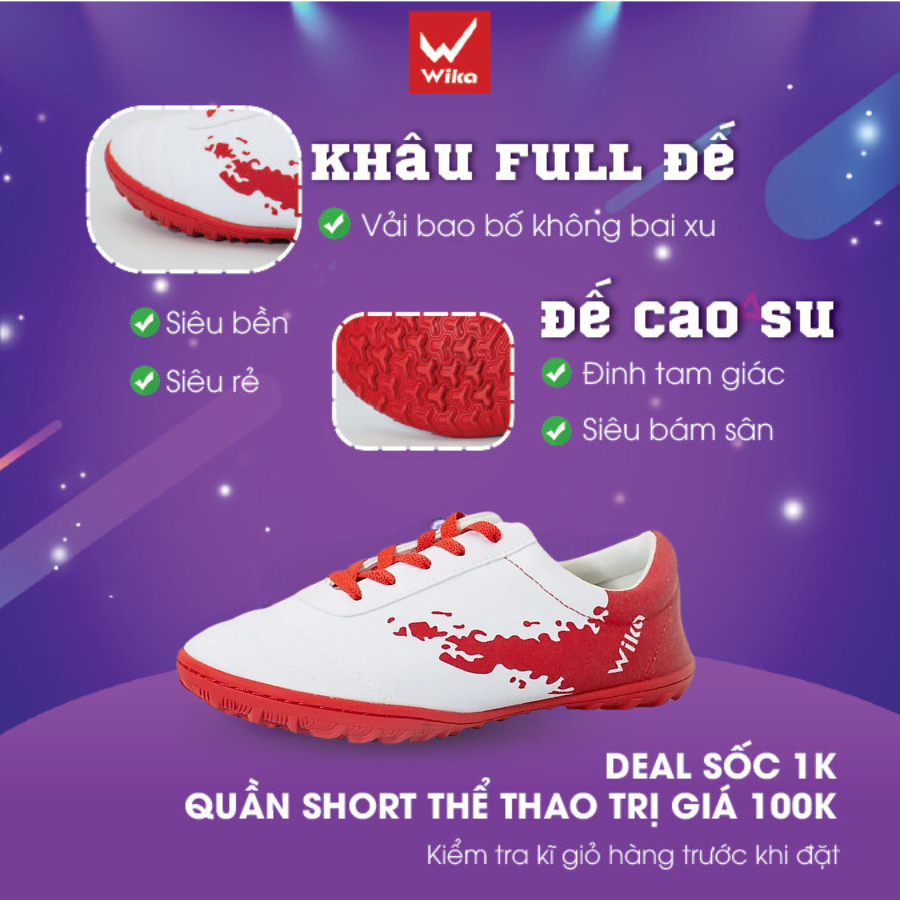 Giày Đá Bóng Bata Wika Ultra 3 Chính Hãng, Giày Bóng Đá Nam Ultra ba Chất Vải Bao Bố Không Phai Xù 2