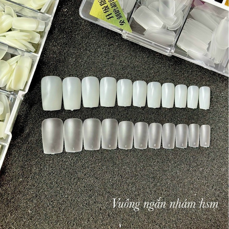 Móng úp HSM form vuông ngắn, hạt na