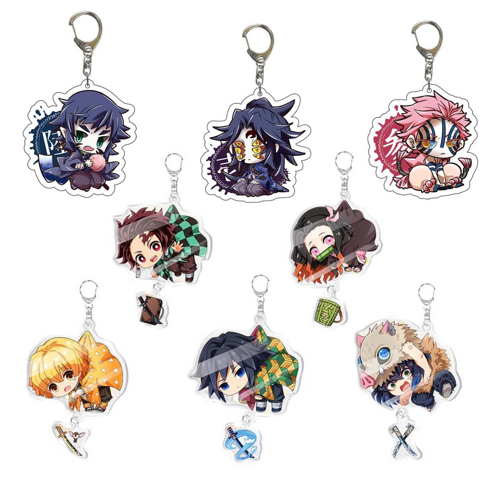 Móc khóa Kimetsu No Yaiba Vũ Khí Tanjiro Nezuko Inosuke Zenitsu Tomioka Giyuu Shinobu Muichiro Tokit