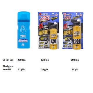 Xịt muỗi Nhật bản chai 200 lần