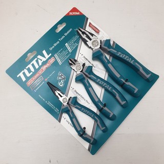 Bộ kìm điện, kìm cắt và kìm nhọn 3 chi tiết total tht2k0301