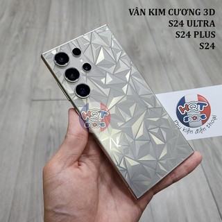 Miếng dán mặt lưng 3d vân kim cương cho s24 ultra / s24 plus / s24 trong suốt