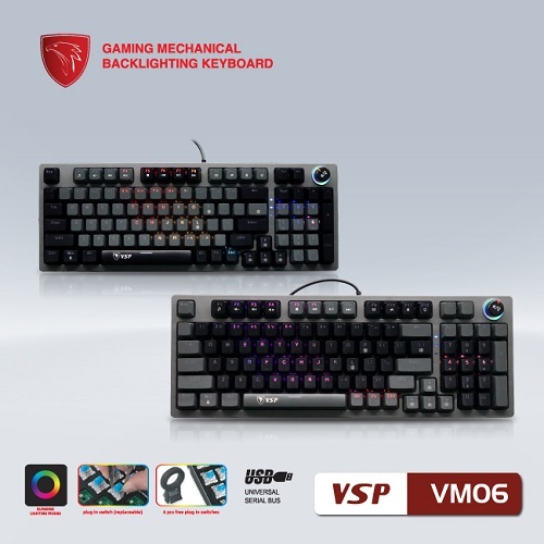Bàn phím cơ VSP eSport VM06