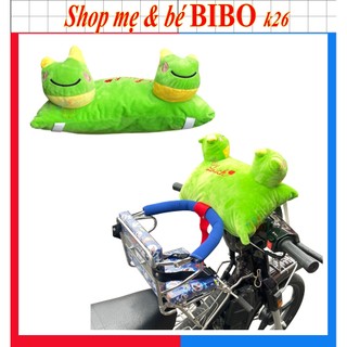 Gối cho bé đi xe máy , gối đặt lên xe cho bé dòng 2 đầu lông mềm mịn êm