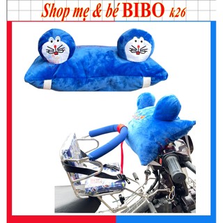 Gối cho bé đi xe máy , gối đặt lên xe cho bé dòng 2 đầu lông mềm mịn êm