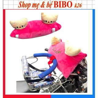 Gối cho bé đi xe máy , gối đặt lên xe cho bé dòng 2 đầu lông mềm mịn êm