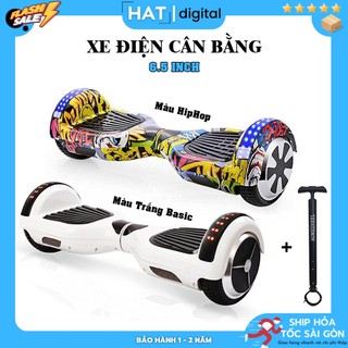 Xe điện cân bằng 2 bánh 6.5 inch | xe cân bằng điện 2 bánh kết nối bluetooth tích hợp led chiếu sáng ,bảo hành 12 tháng