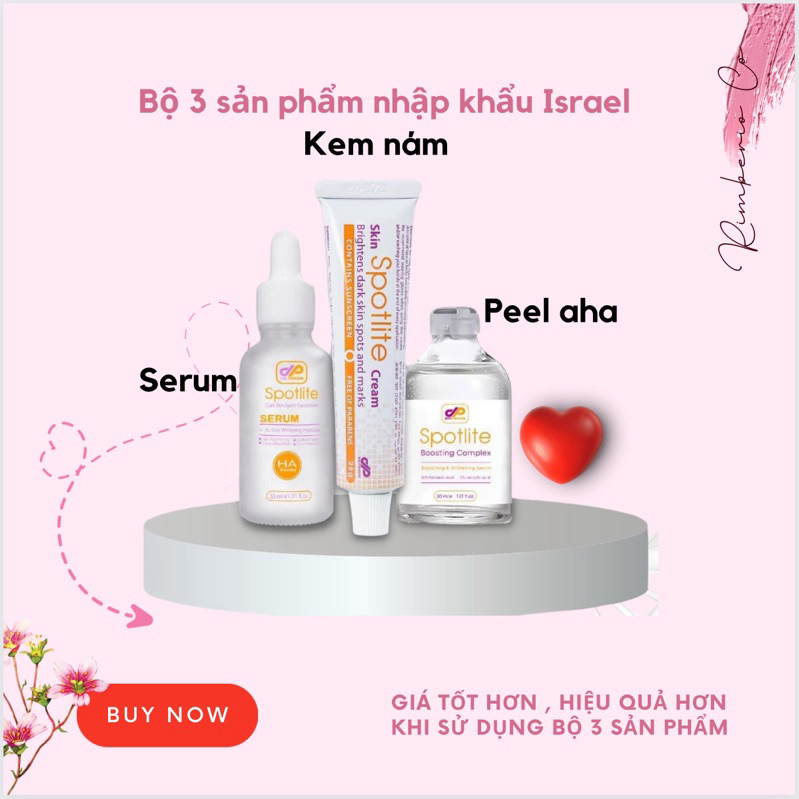 Bộ 3 sản phẩm Spotlite giảm nám tàn nhang từ gốc,ngăn tái nám , làm sáng da chống lão hoá Dr Linh Hà